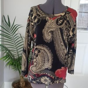 Cathy Daniels Paisley Print T-Shirt